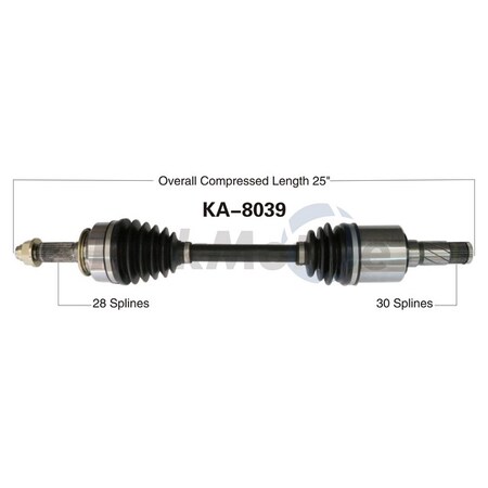 Surtrack Axle Cv Axle Shaft, Ka-8039 KA-8039